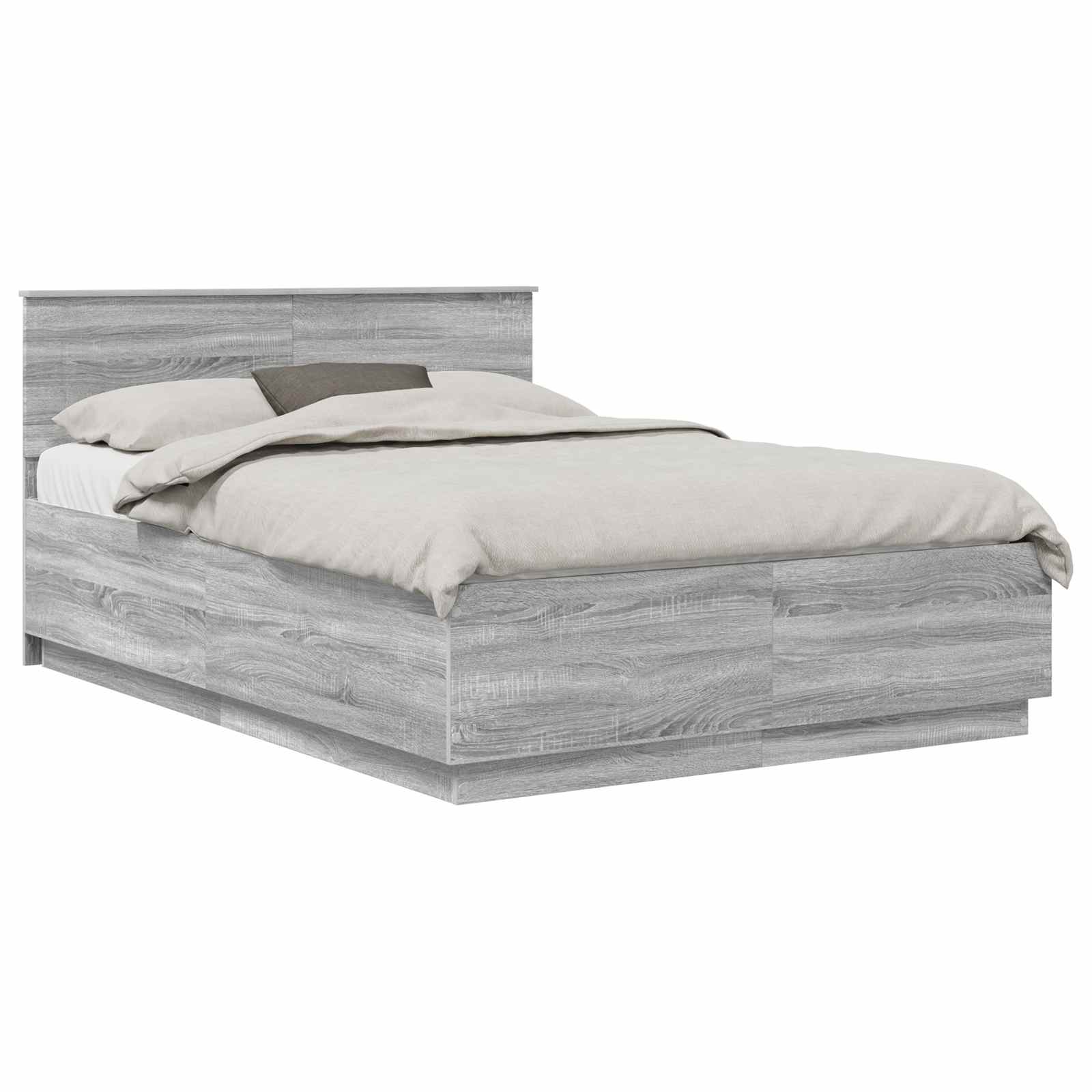 vidaXL Bed Frame Grey Sonoma 160 x 200 cm Engineered Wood 3