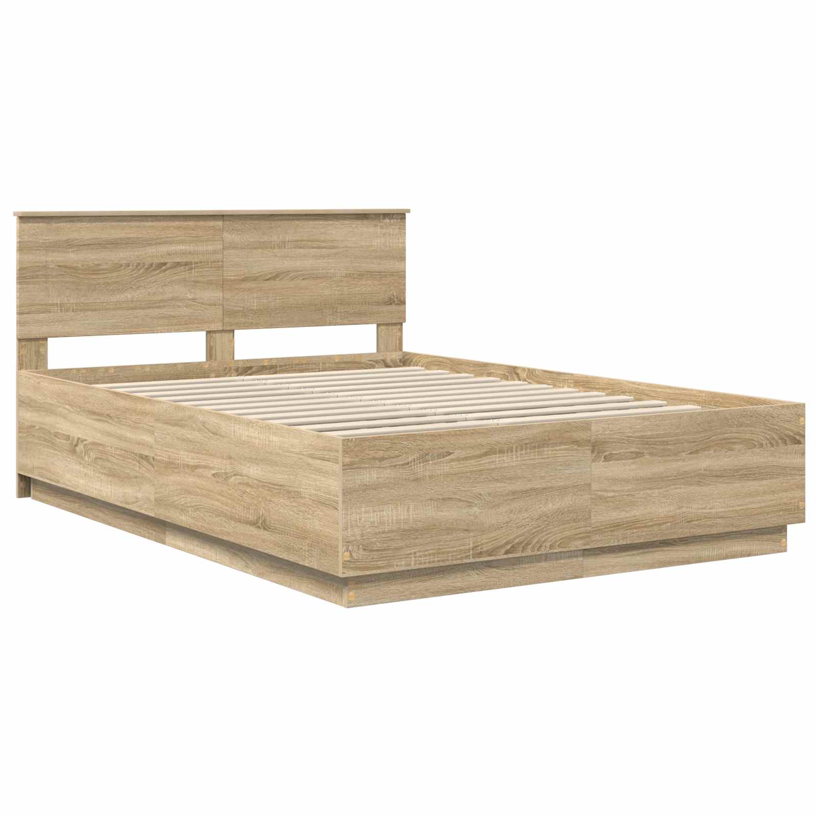 vidaXL Bed Frame Sonoma Oak 140 x 190 cm Engineered Wood 5