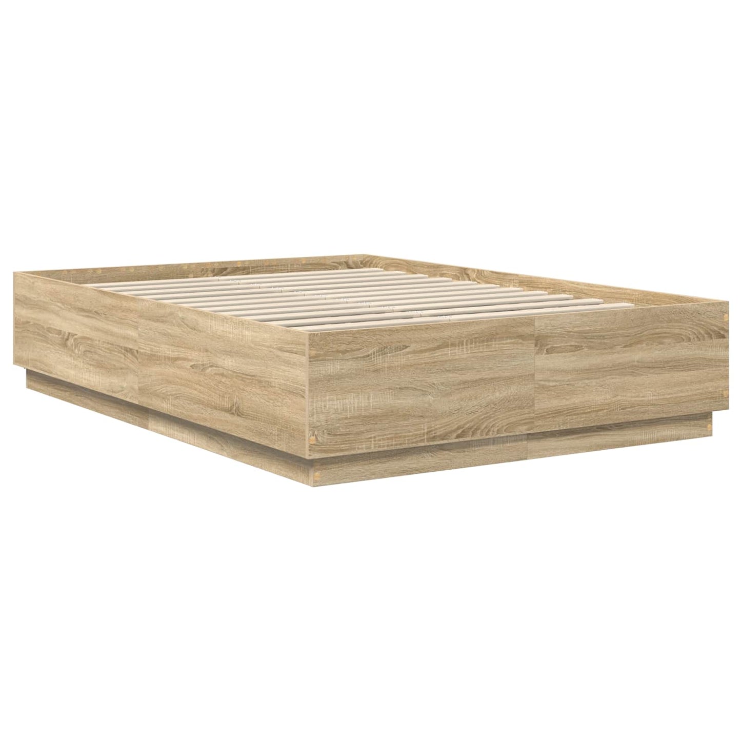 vidaXL Bed Frame Sonoma Oak 140 x 190 cm Engineered Wood 6