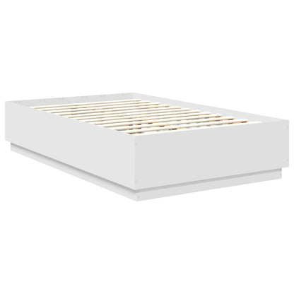 vidaXL Bed Frame with Headboard White 135 x 190 cm Engineered Wood 6