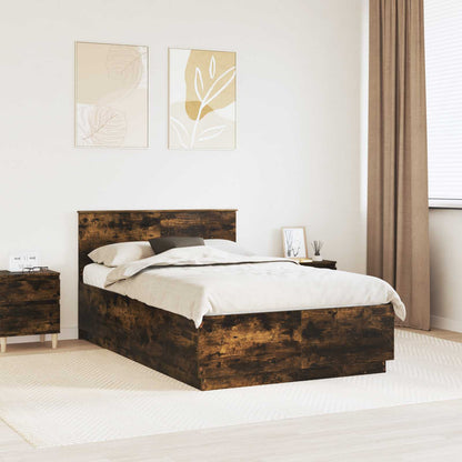 vidaXL Bed Frame 135 x 190 cm Engineered Wood Length 190 cm Width 135 cm
