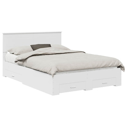 vidaXL Bed Frame with Drawer White 160 x 200 cm Engineered Wood 2
