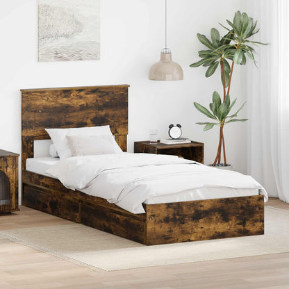 vidaXL Storage Bed with Drawer Engineered Wood Length 190 cm