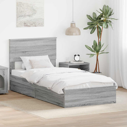 vidaXL Storage Bed with Drawer Engineered Wood Length 190 cm