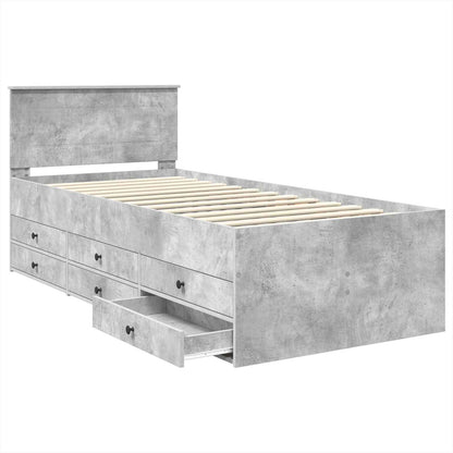 vidaXL Daybed Concrete Grey and Black 100 x 200 cm Engineered Wood 5