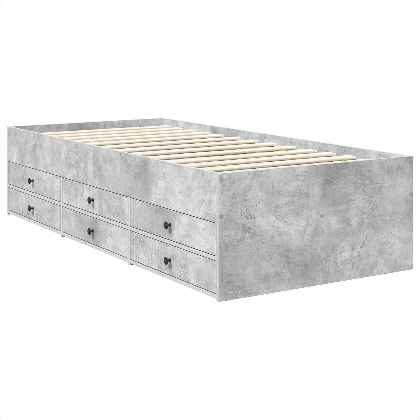 vidaXL Daybed Concrete Grey and Black 100 x 200 cm Engineered Wood 6