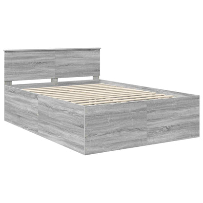 Bed Frame Engineered Wood Length 200 cm Grey Sonoma 160 cm