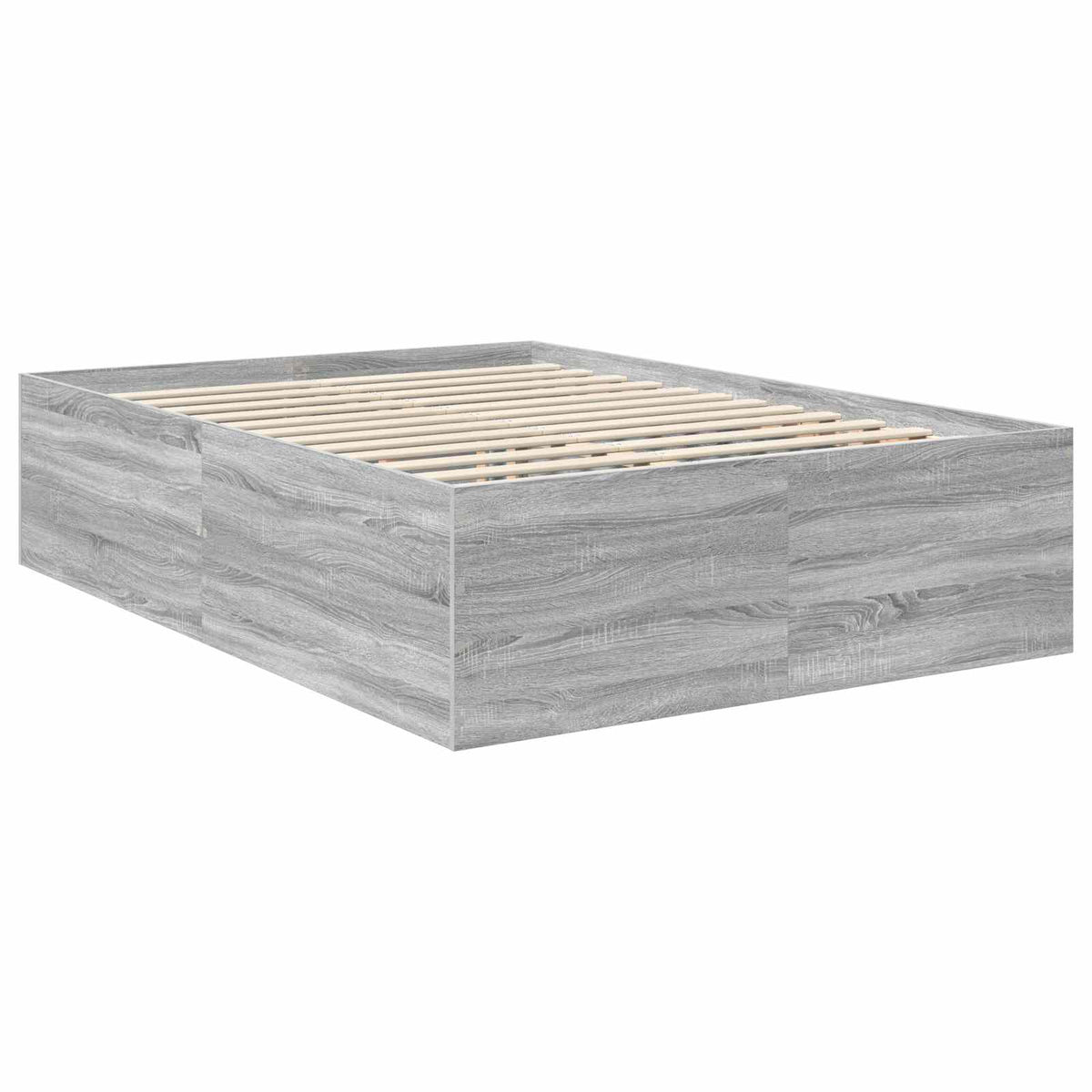 Bed Frame Engineered Wood Length 200 cm Grey Sonoma 160 cm