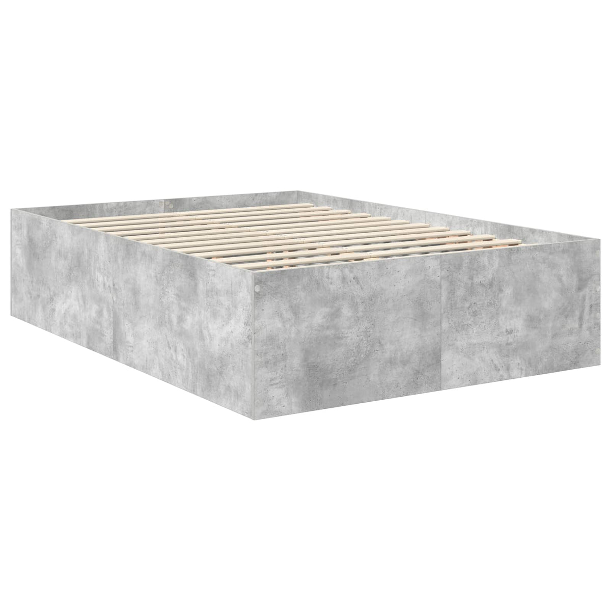 Bed Frame Engineered Wood Length 200 cm Concrete Grey 150 cm