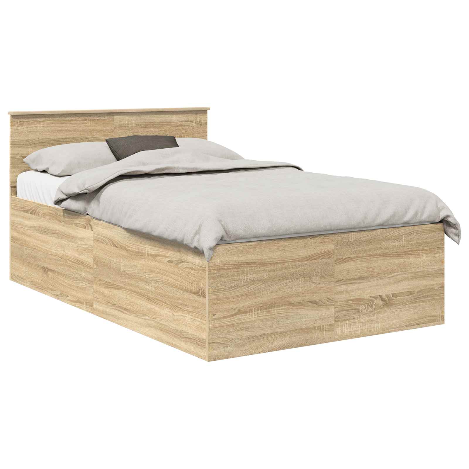 vidaXL Bed Frame Sonoma Oak 120 x 200 cm Engineered Wood 2