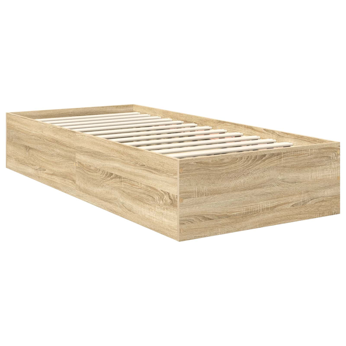 Bed Frame with Headboard Engineered Wood Length 190 cm Sonoma oak 75 cm