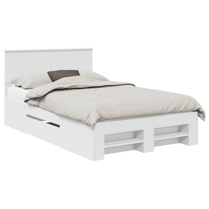 vidaXL Bed Frame with Headboard White 137 x 203 cm Engineered Wood 2