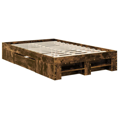 vidaXL Bed Frame Smoked Oak 120 x 200 cm Engineered Wood 6