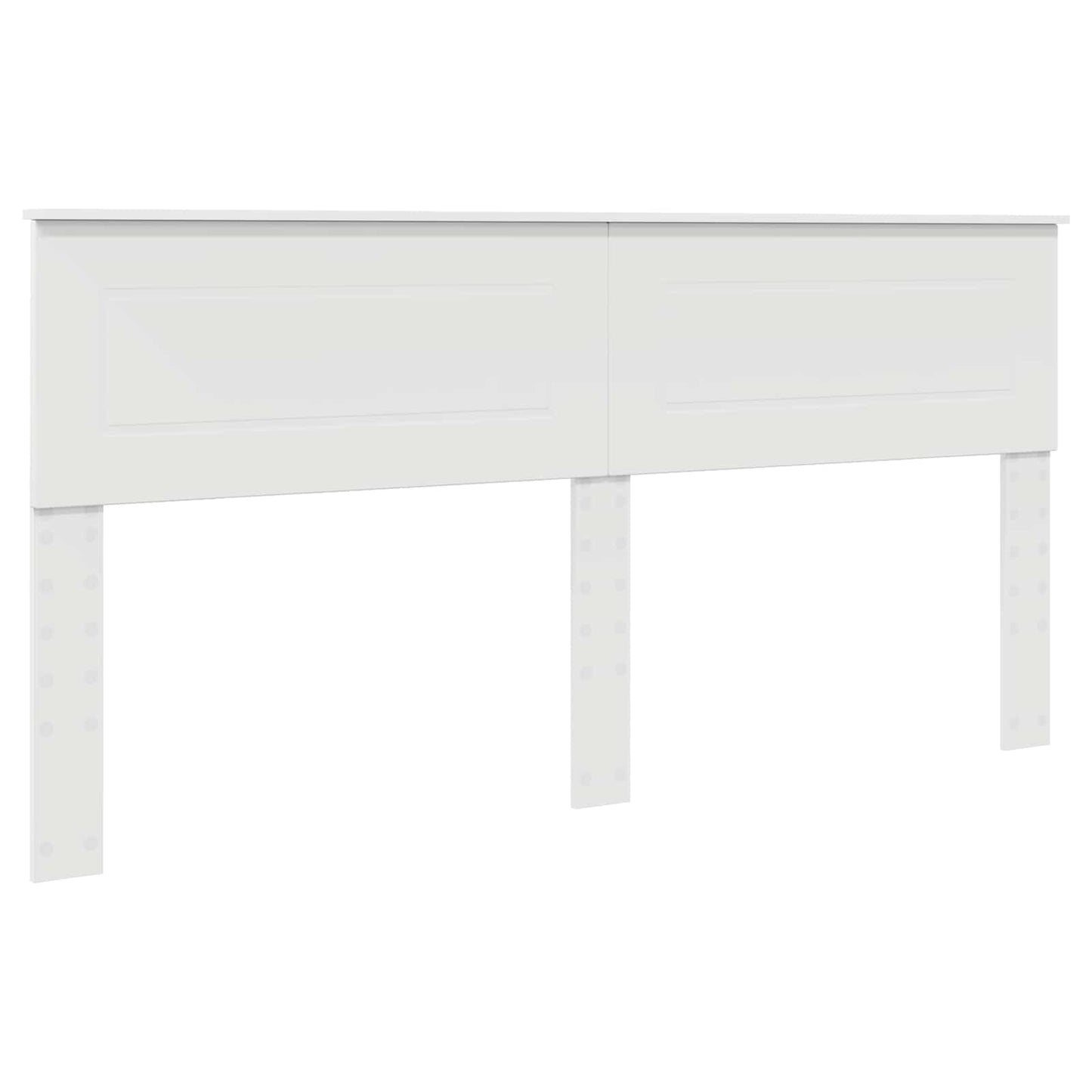 vidaXL Bed Frame with Headboard White 200 x 200 cm Engineered Wood 6