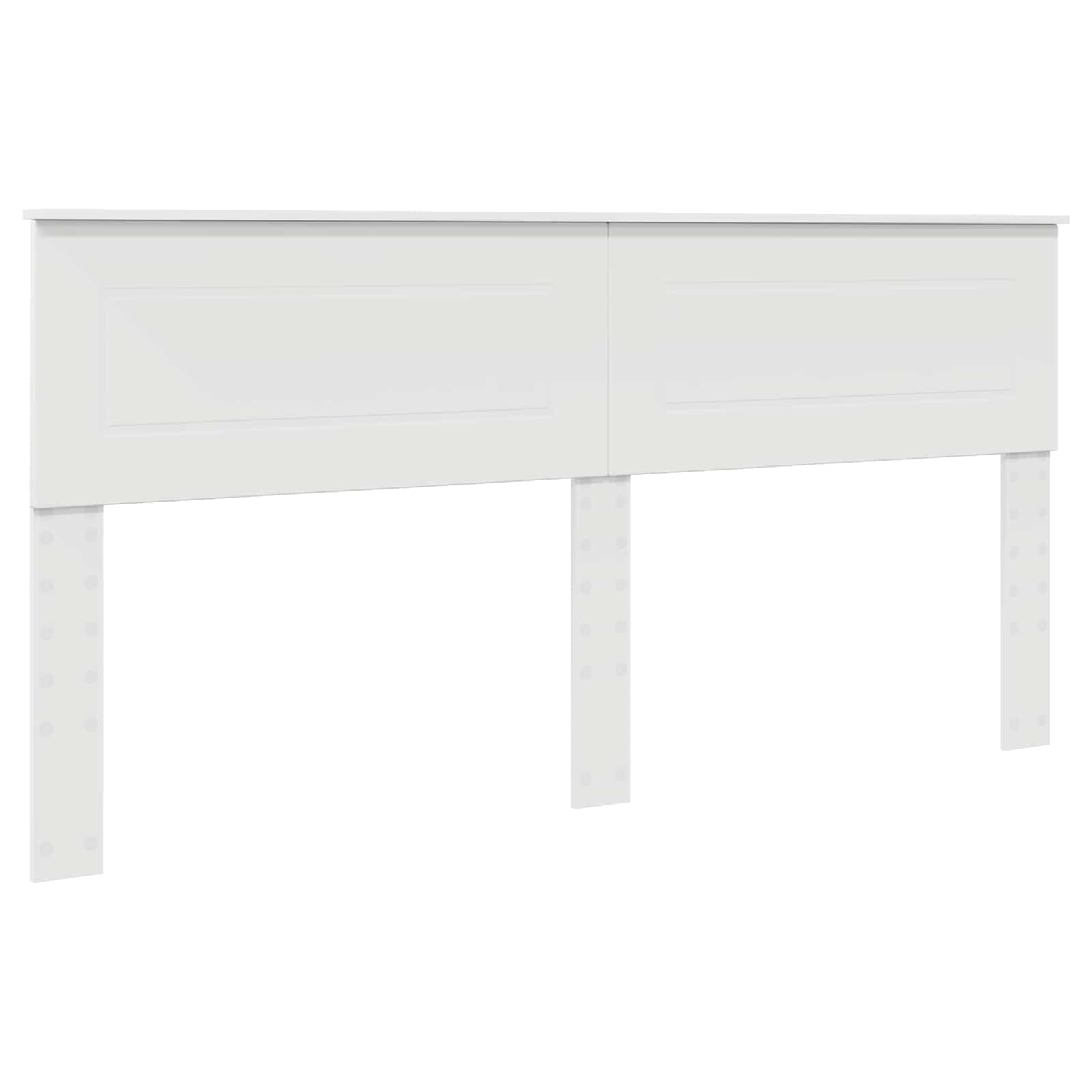 vidaXL Bed Frame with Headboard White 200 x 200 cm Engineered Wood 6