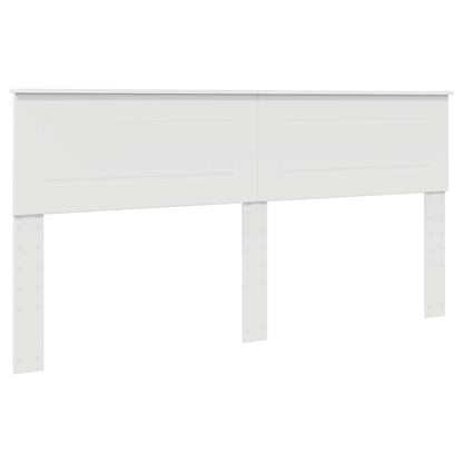 vidaXL Bed Frame with Headboard White 200 x 200 cm Engineered Wood 6