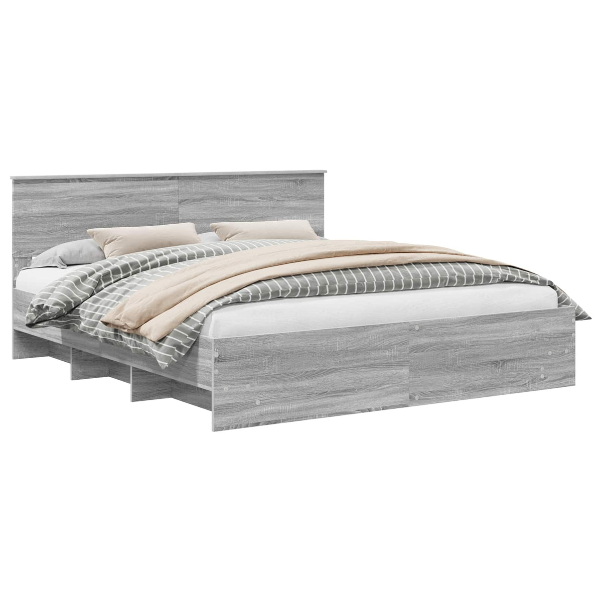 Bed Frame Engineered Wood Length 200 cm Grey sonoma 200 cm