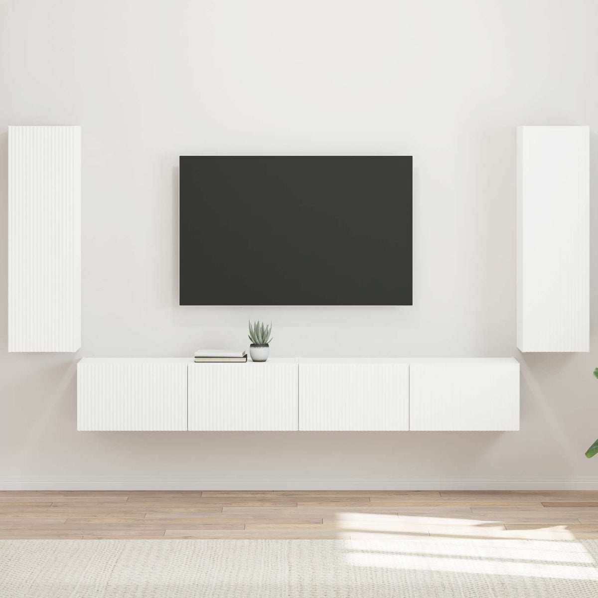 vidaXL TV Wall Cabinet Set 4 pcs Engineered Wood