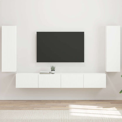 vidaXL TV Wall Cabinet Set 4 pcs Engineered Wood