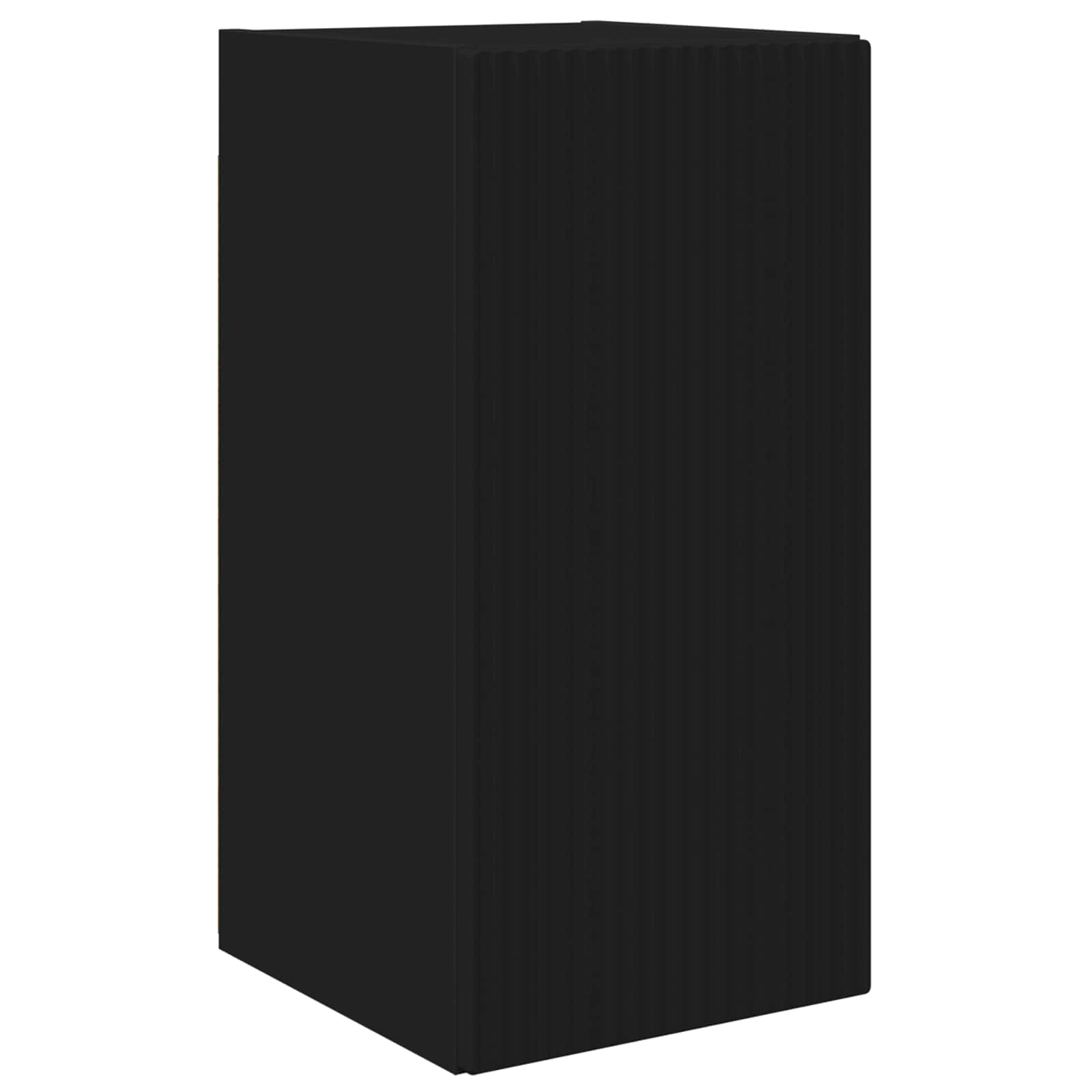 vidaXL TV Wall Cabinet Set 4 pcs Black Engineered Wood 5