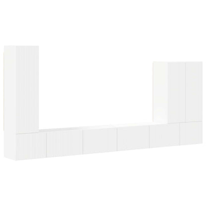 vidaXL TV Wall Cabinet Set 6 pcs White 2