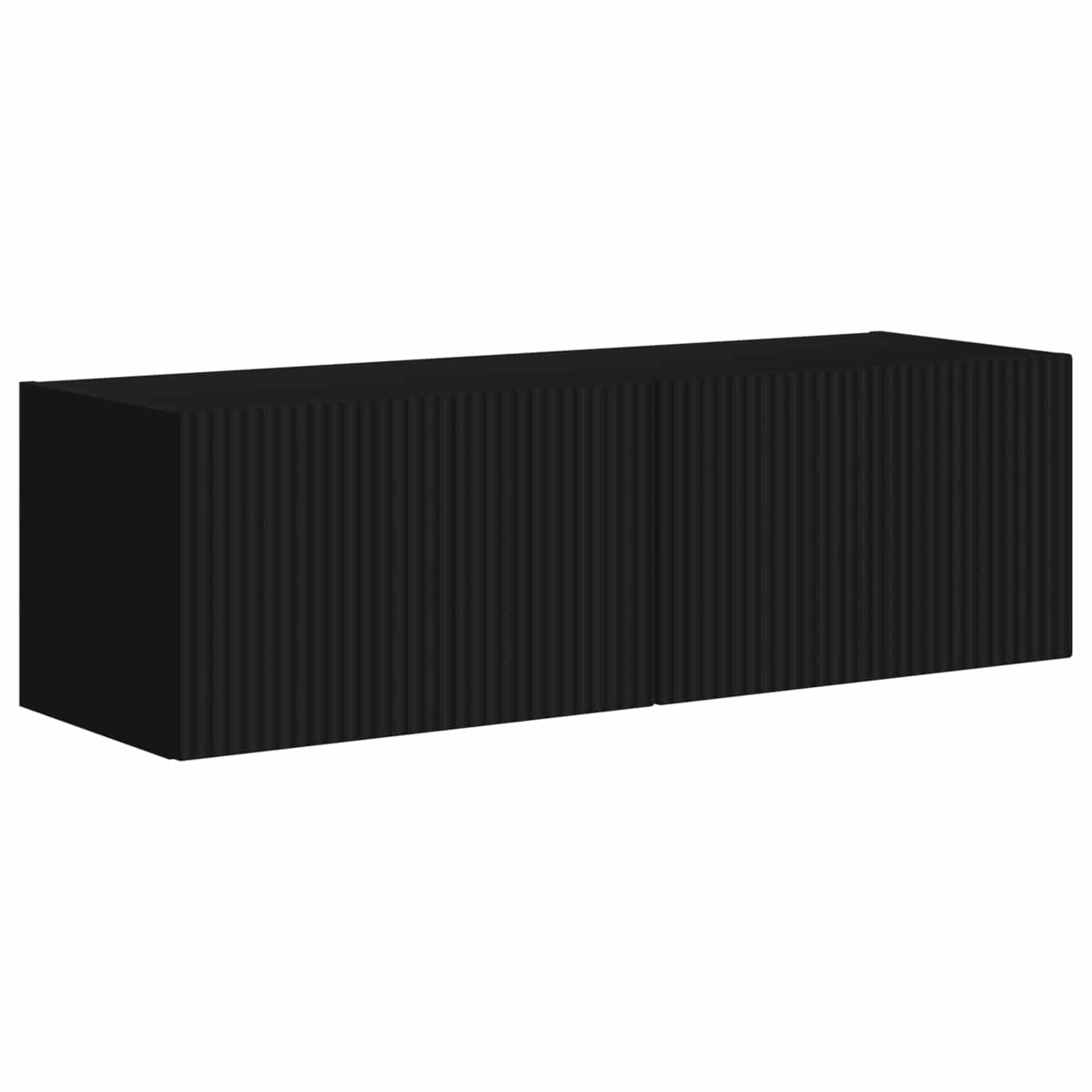 vidaXL TV Wall Cabinet Set 6 pcs Black 5
