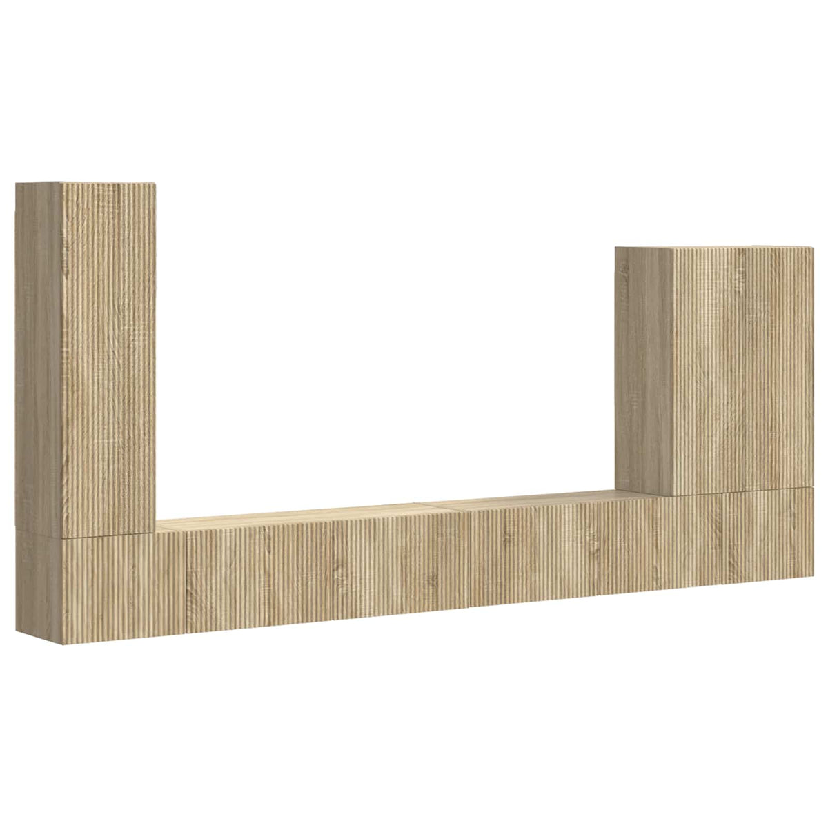 vidaXL TV Wall Cabinet Set 6 pcs Sonoma Oak 2