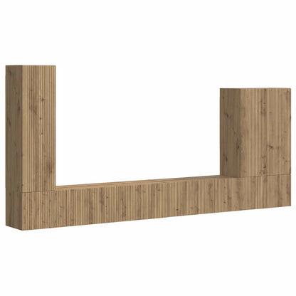 vidaXL TV Wall Cabinet Set 6 pcs Artisan Oak 2