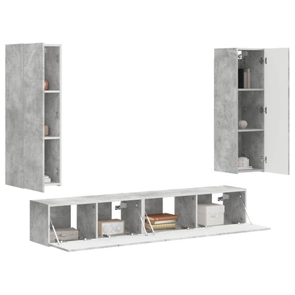 vidaXL TV Cabinet Set 3 pcs Concrete Grey Engineered Wood 3