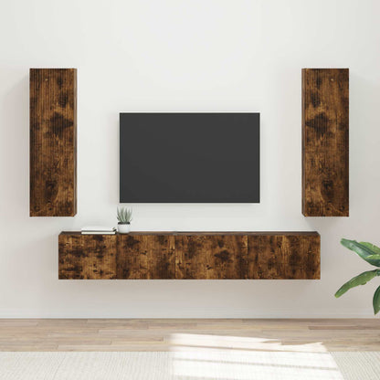 vidaXL TV Cabinet Set 3 pcs Smoked Oak Engineered Wood 1