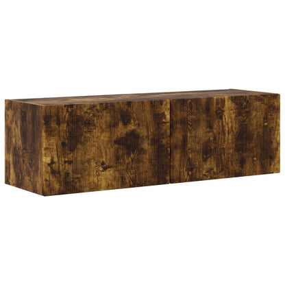vidaXL TV Cabinet Set 3 pcs Smoked Oak Engineered Wood 6