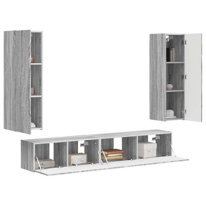 vidaXL TV Cabinet Set 3 pcs Grey Sonoma Engineered Wood 3