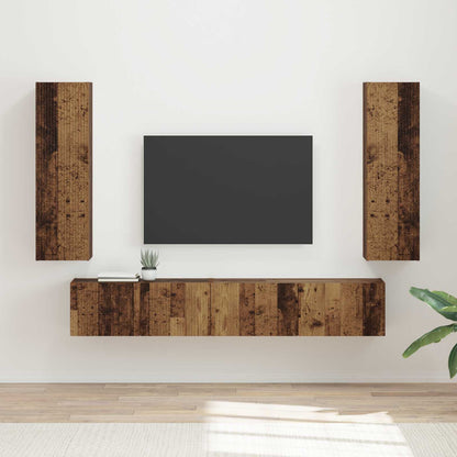 vidaXL TV Cabinet Set 3 pcs Old Wood Engineered Wood 1