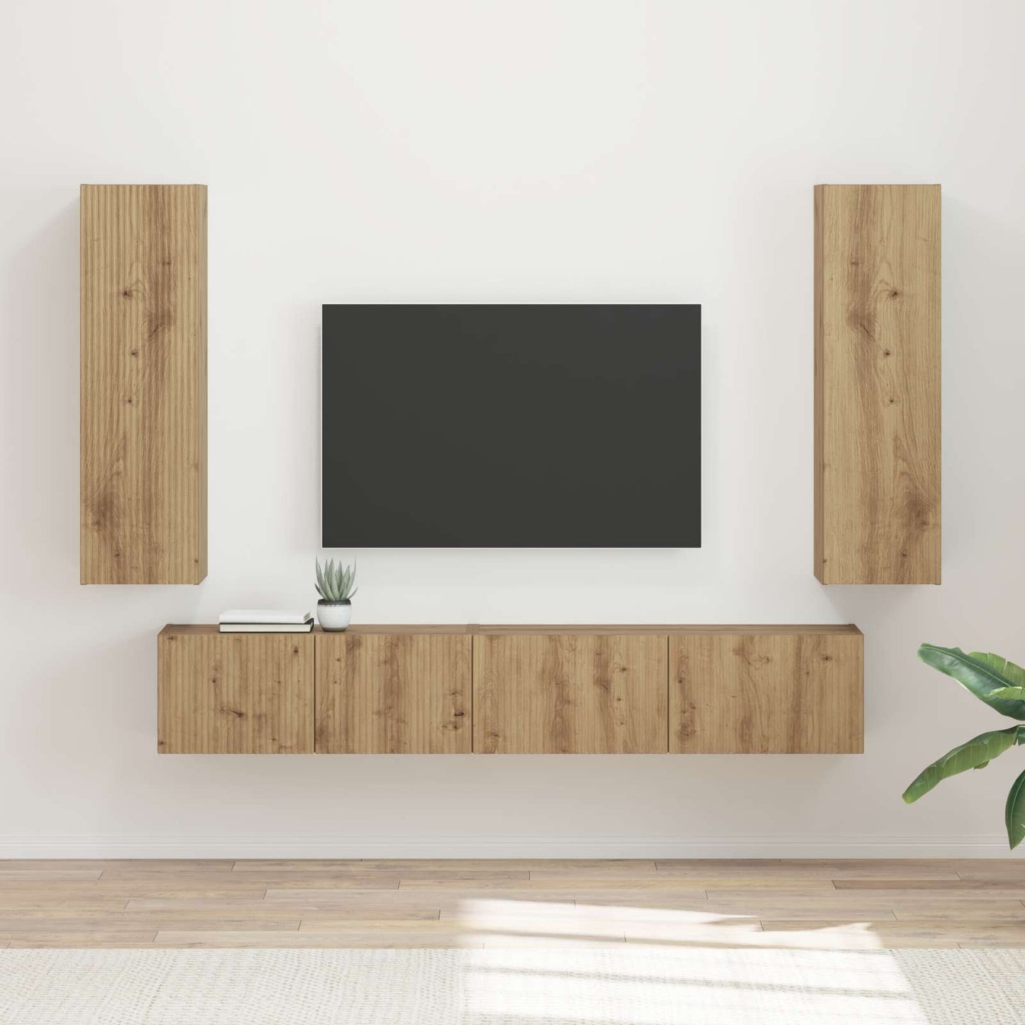 vidaXL TV Cabinet Set 3 pcs Artisan Oak Engineered Wood 1