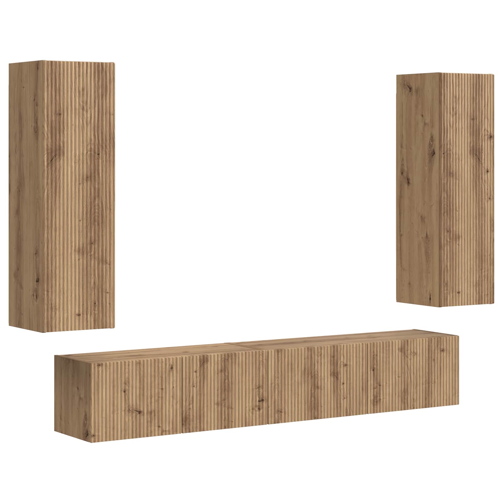 vidaXL TV Cabinet Set 3 pcs Artisan Oak Engineered Wood 2