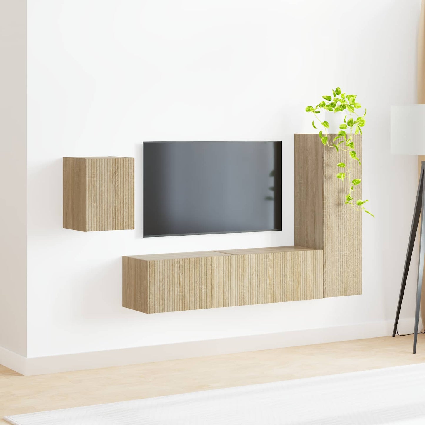 vidaXL TV Cabinet Set 4 pcs Sonoma Oak Engineered Wood 4