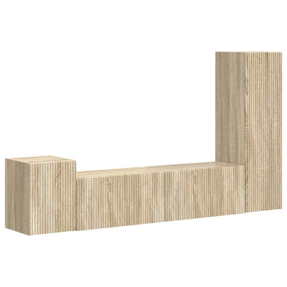 vidaXL TV Cabinet Set 4 pcs Sonoma Oak Engineered Wood 2