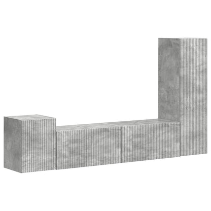 vidaXL TV Cabinet Set 4 pcs Concrete Grey Engineered Wood 2
