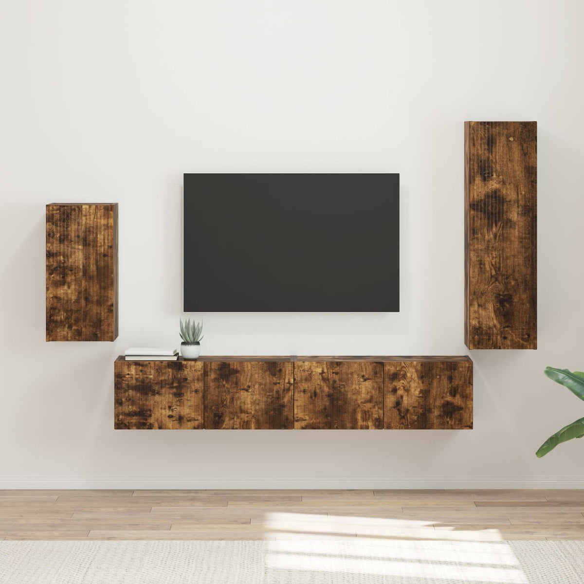 TV Cabinet Set 4 pcs 31 x 30 x 100 cm Smoked oak