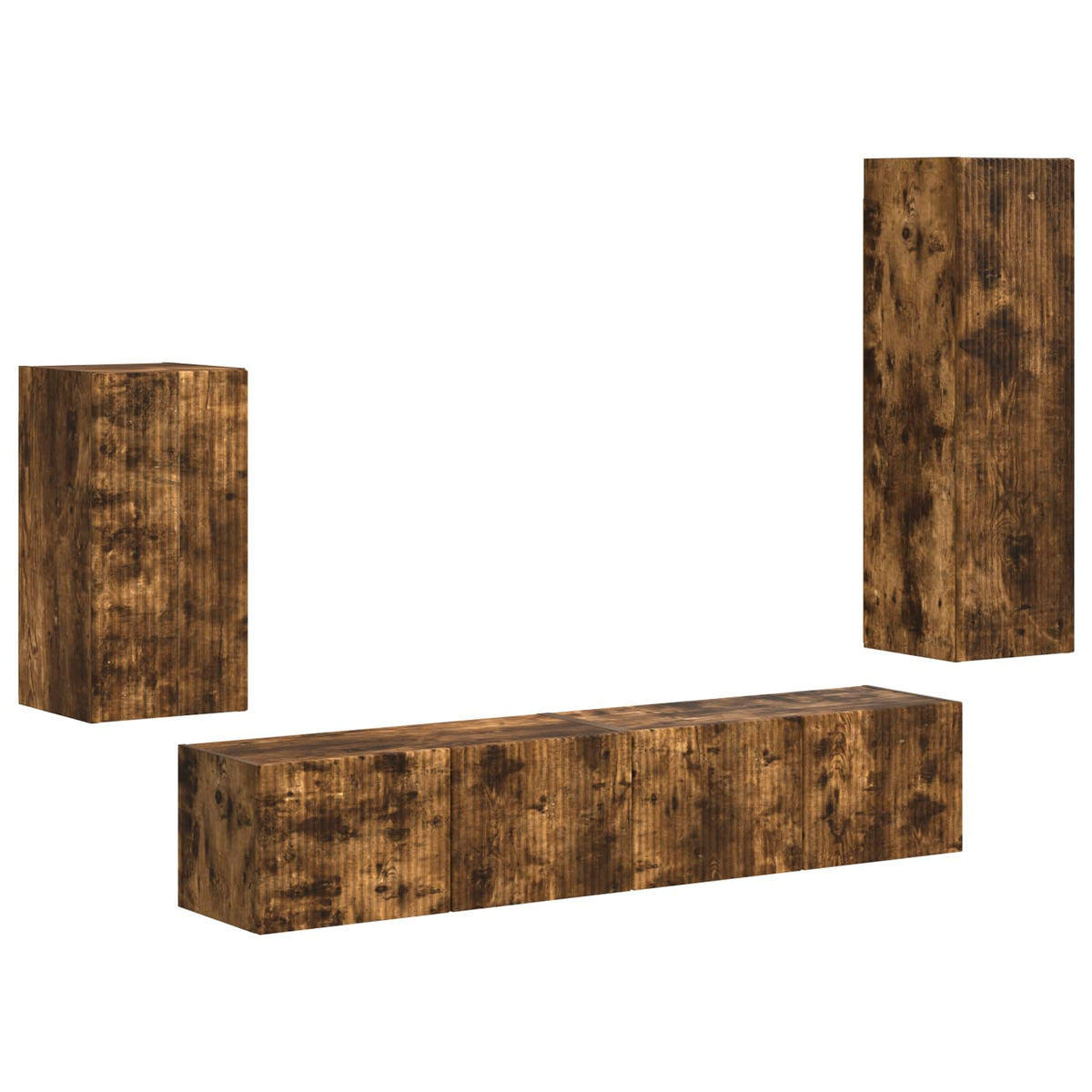 vidaXL TV Cabinet Set 4 pcs 31 x 30 x 100 cm Smoked Oak 2