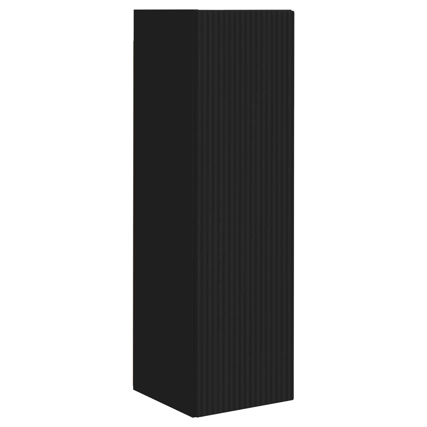 vidaXL TV Cabinet Set 3 pcs Black Engineered Wood 6