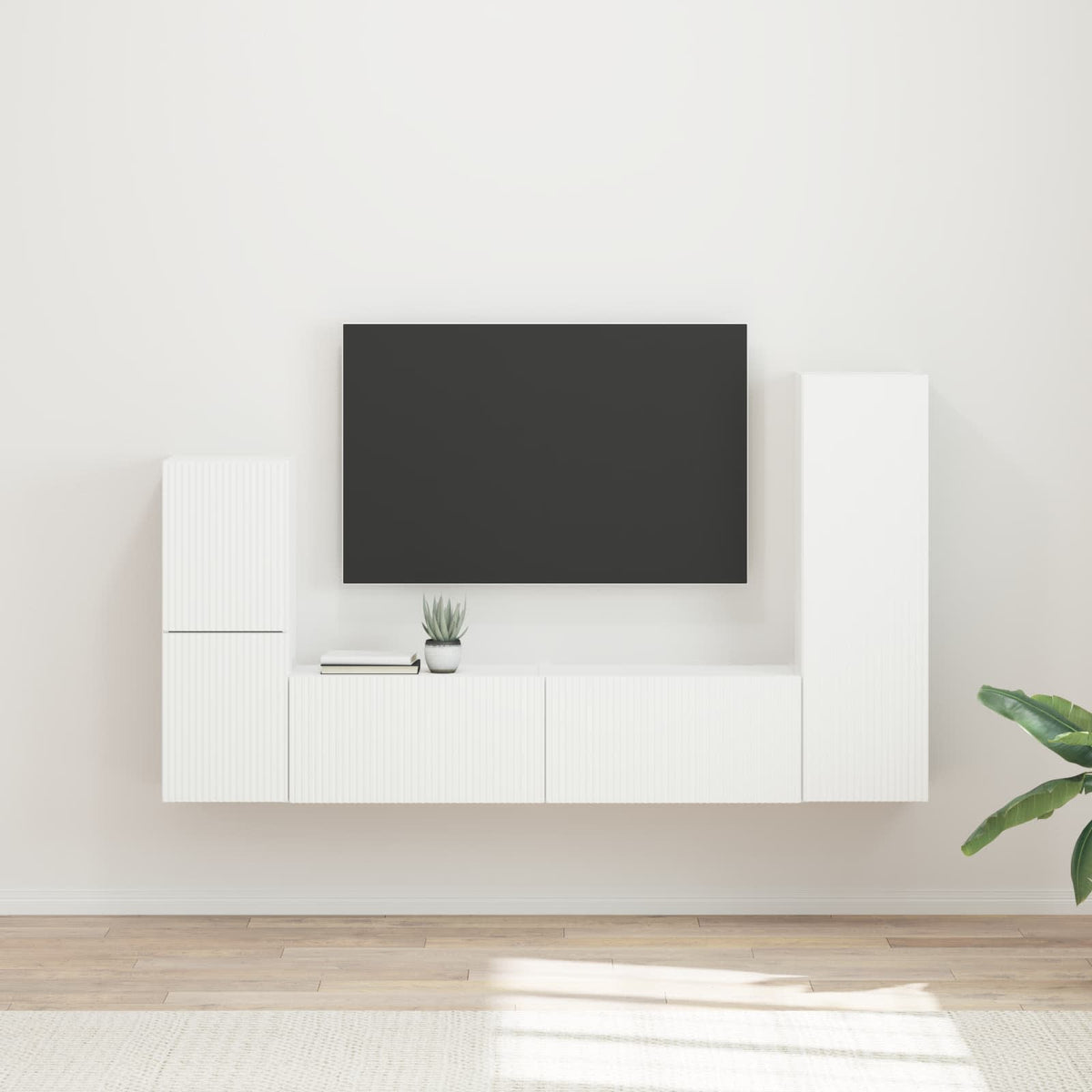 TV Cabinet Set 4 pcs 30 x 31 x 100 cm White