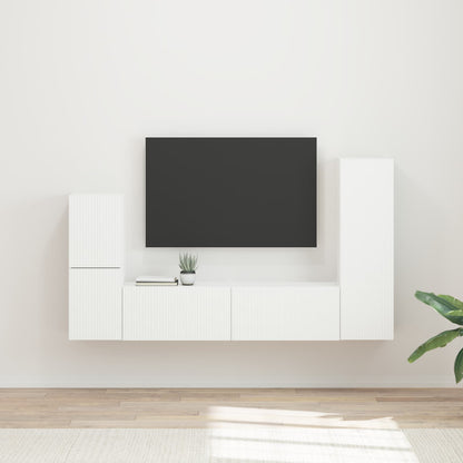 TV Cabinet Set 4 pcs 30 x 31 x 100 cm White
