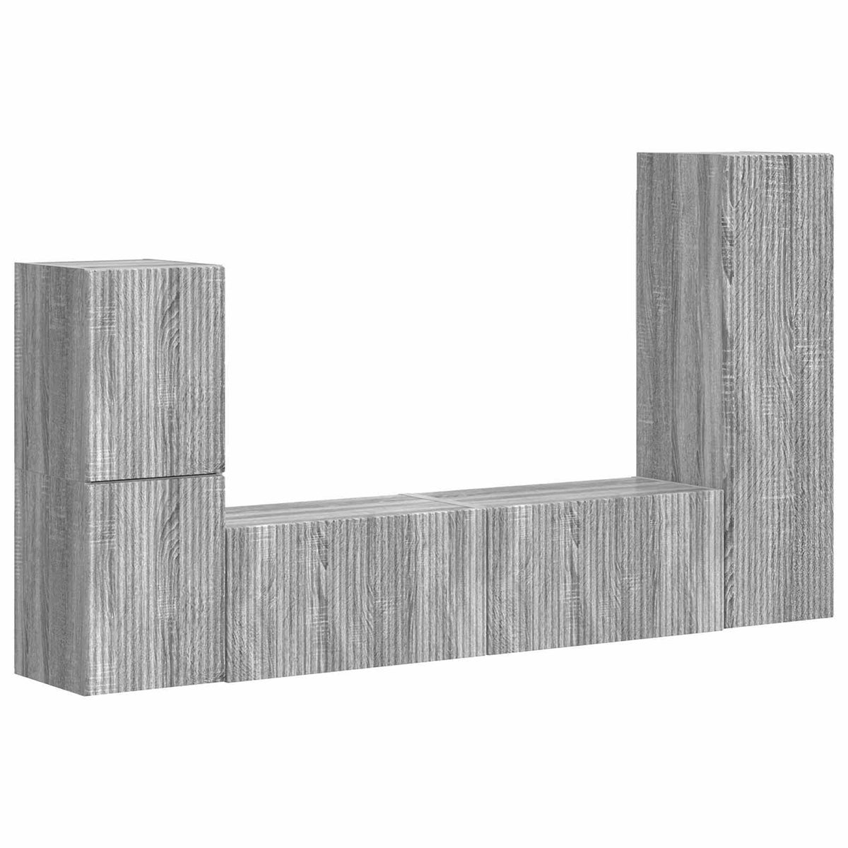vidaXL TV Cabinet Set 4 pcs Grey Sonoma Engineered Wood 2