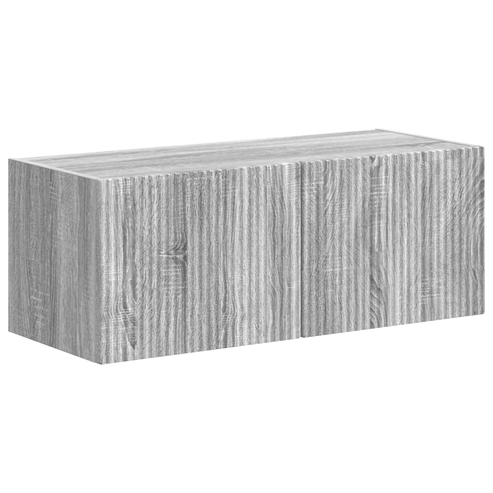 vidaXL TV Cabinet Set 4 pcs Grey Sonoma Engineered Wood 5