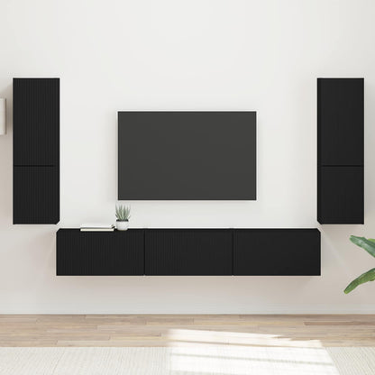 vidaXL TV Cabinet Set 4 pcs Engineered Wood