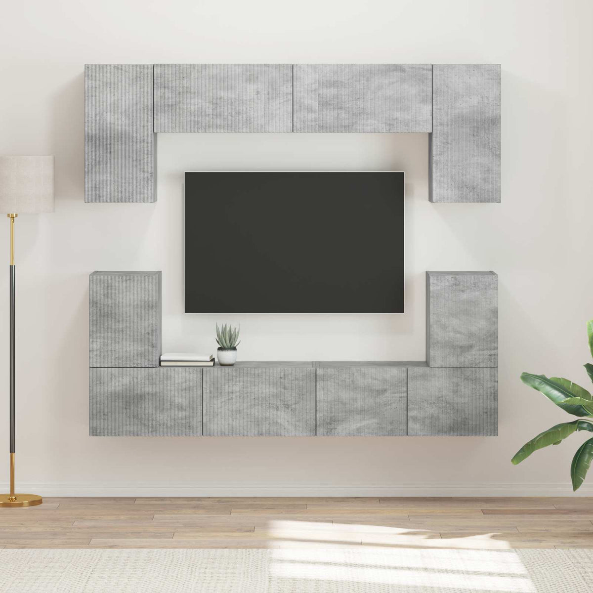 vidaXL TV Cabinet Set 5 pcs Concrete Grey Engineered Wood 1