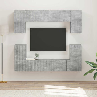 vidaXL TV Cabinet Set 5 pcs Concrete Grey Engineered Wood 1