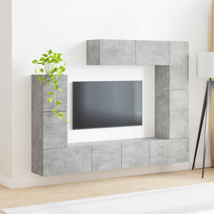 vidaXL TV Cabinet Set 5 pcs Concrete Grey Engineered Wood 4
