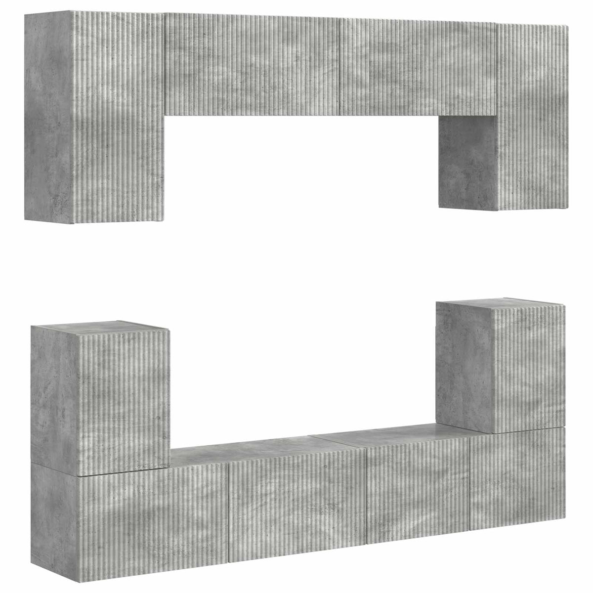 vidaXL TV Cabinet Set 5 pcs Concrete Grey Engineered Wood 2